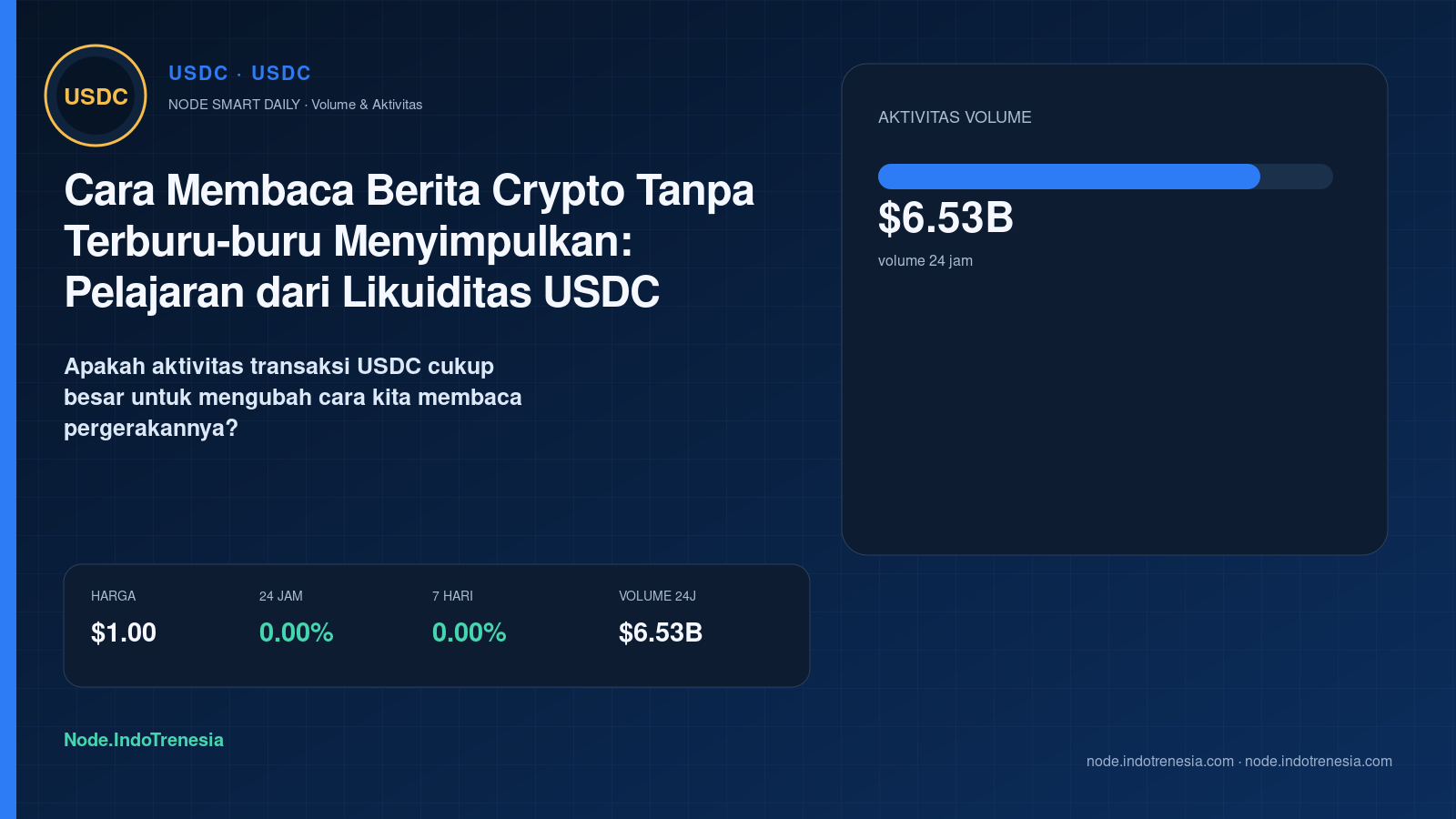 Cara Membaca Berita Crypto Tanpa Terburu-buru Menyimpulkan: Pelajaran dari Likuiditas USDC